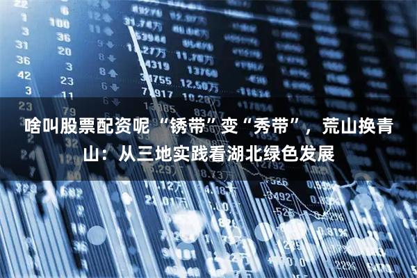 啥叫股票配资呢 “锈带”变“秀带”，荒山换青山：从三地实践看湖北绿色发展